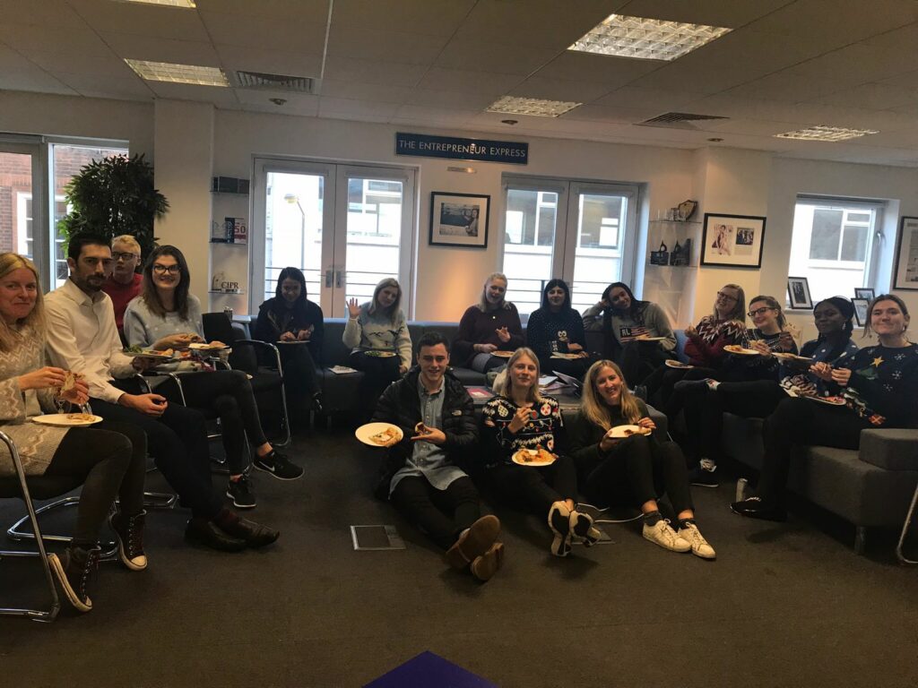Xmas jumper day and pizza